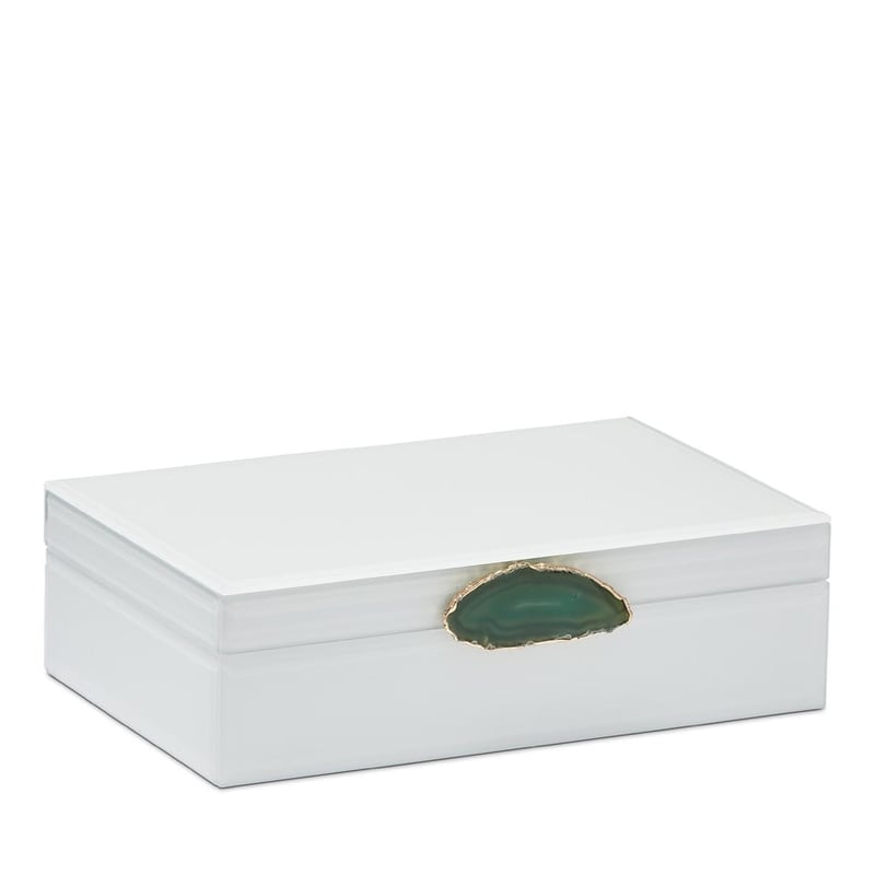 Agate Large White Jewellery Box
