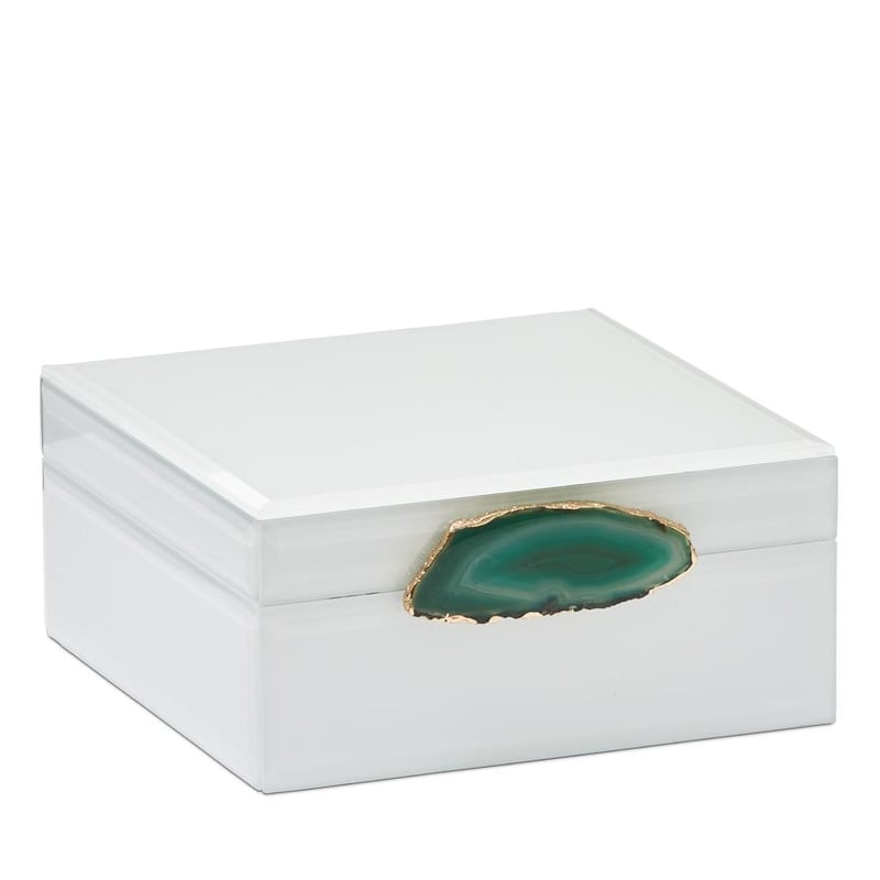 Agate Small White Jewellery Box