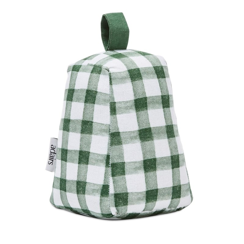 Habitation Green Check Door Stop