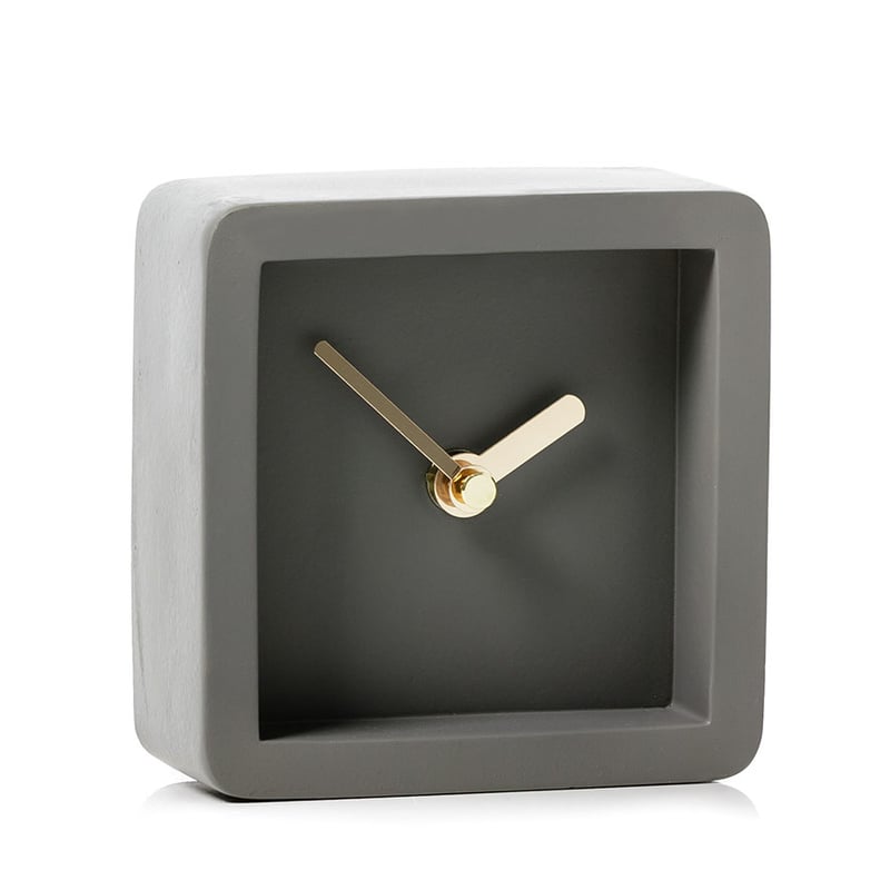 Textured Clock Grey 