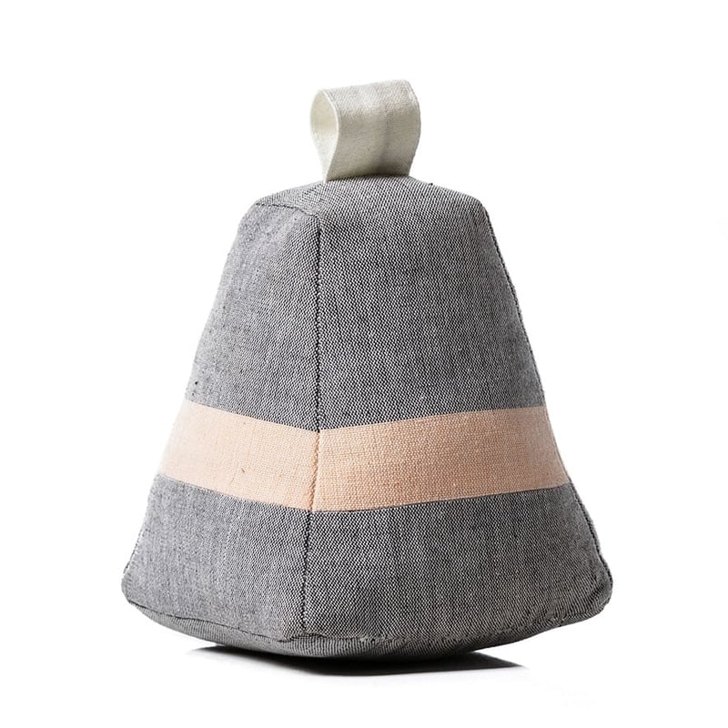 Grey Marle & Blush Stripe Door Stop