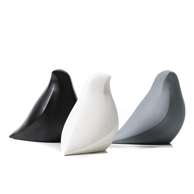 Black Ceramic Bird Decor