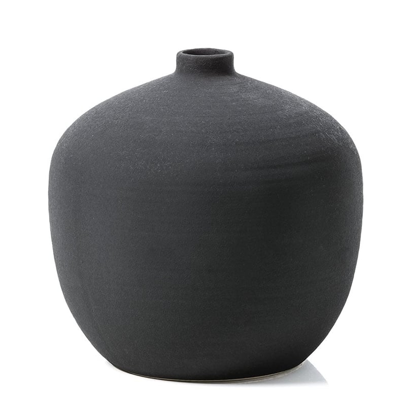 Billy Textured Vase Black