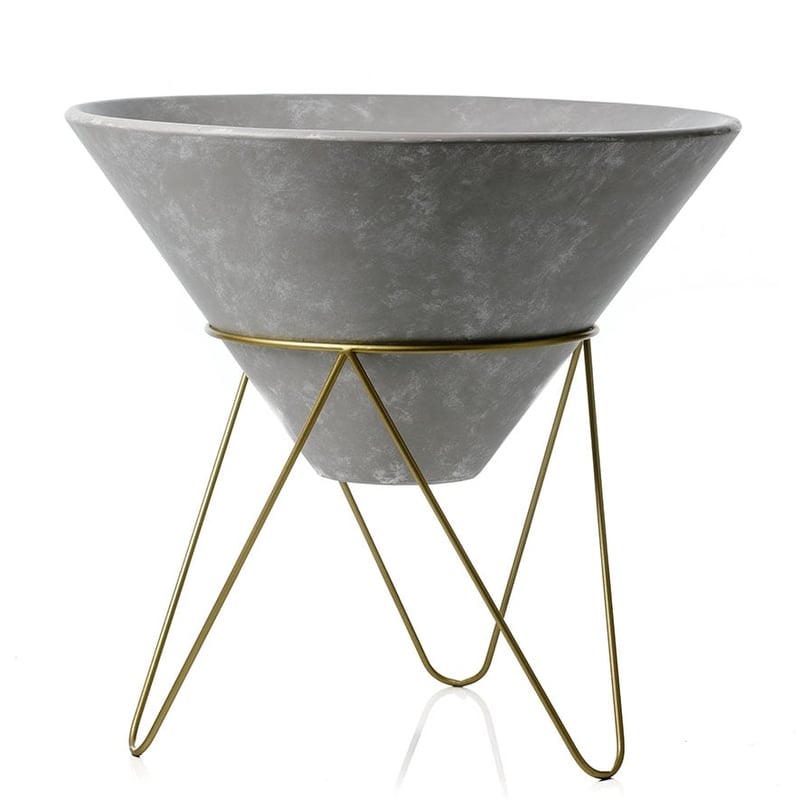 Parker Plant Stand Grey & Gold 