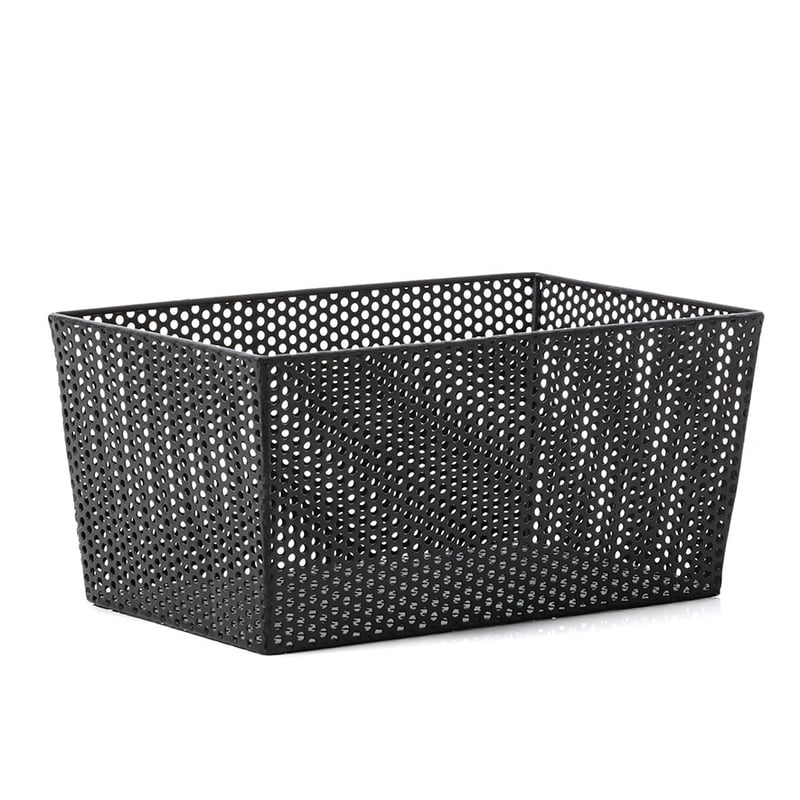 Oscar Perforated Storage Basket Black 