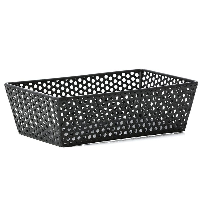 Oscar Perforated Storage Basket Black 