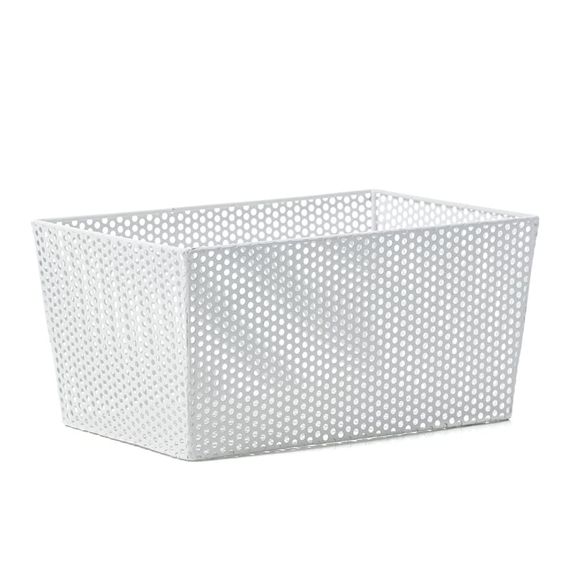 Oscar Perforated Storage Basket White