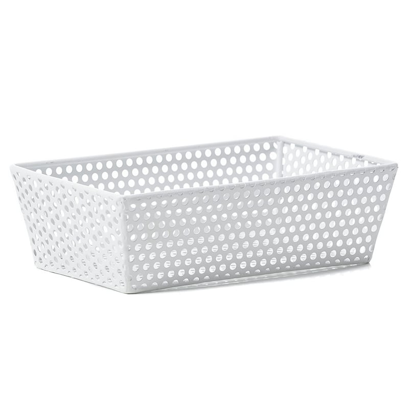 Oscar Perforated Storage Basket White