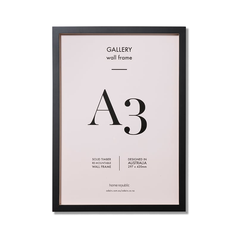 Gallery Frame A3 Black Wall Frame