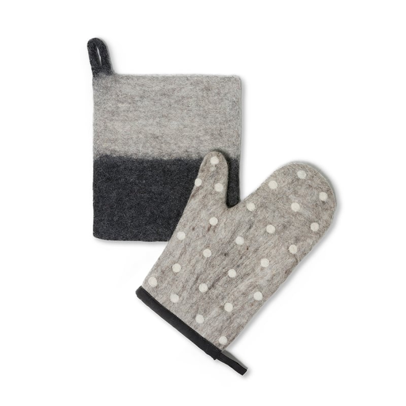 Nepalese Wool Glove Grey 