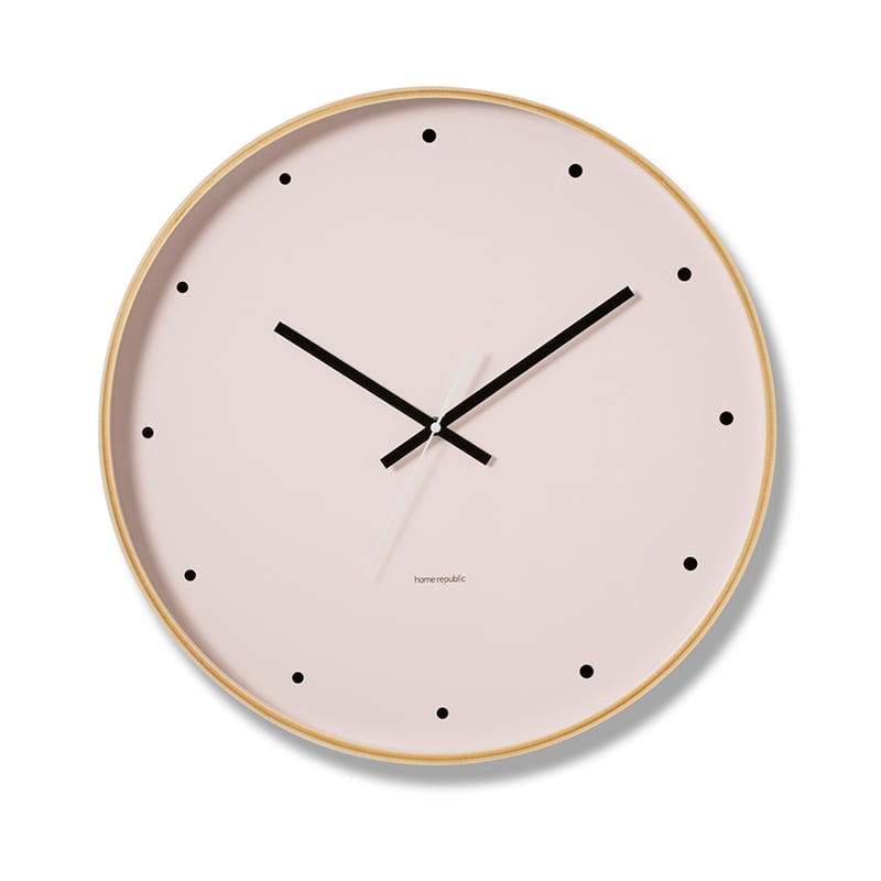 Noosa Clock Blush Polka Dot