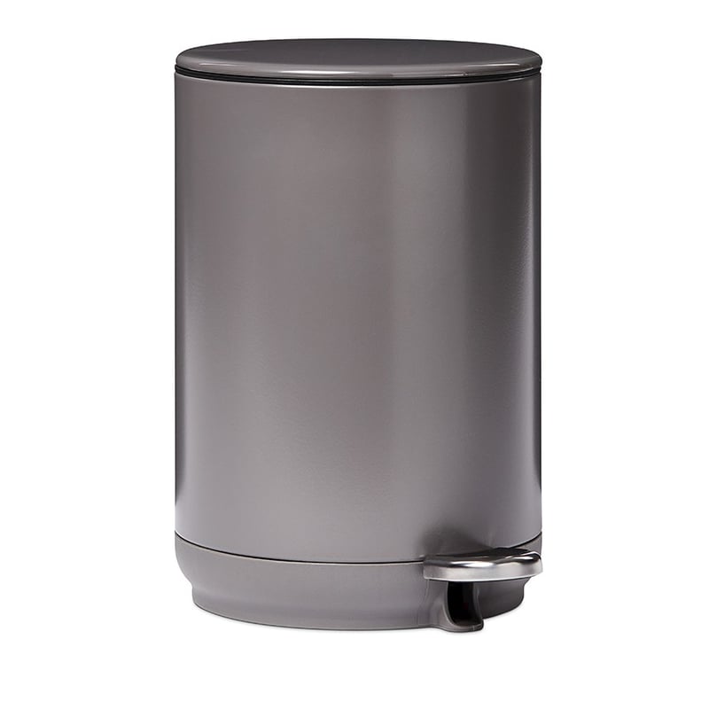 Round Grey Metal Dust Bin 