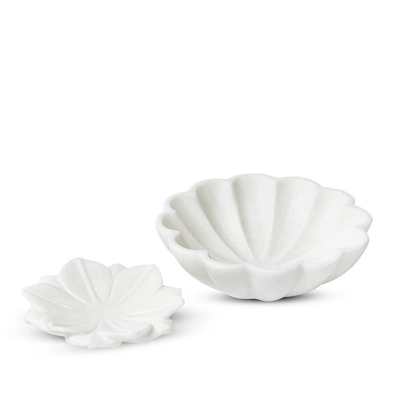 Flower White Marble Bowl