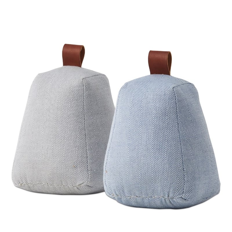 Herringbone Grey Door Stop 