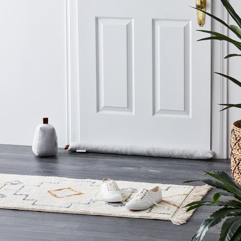 Herringbone Grey Door Stop 