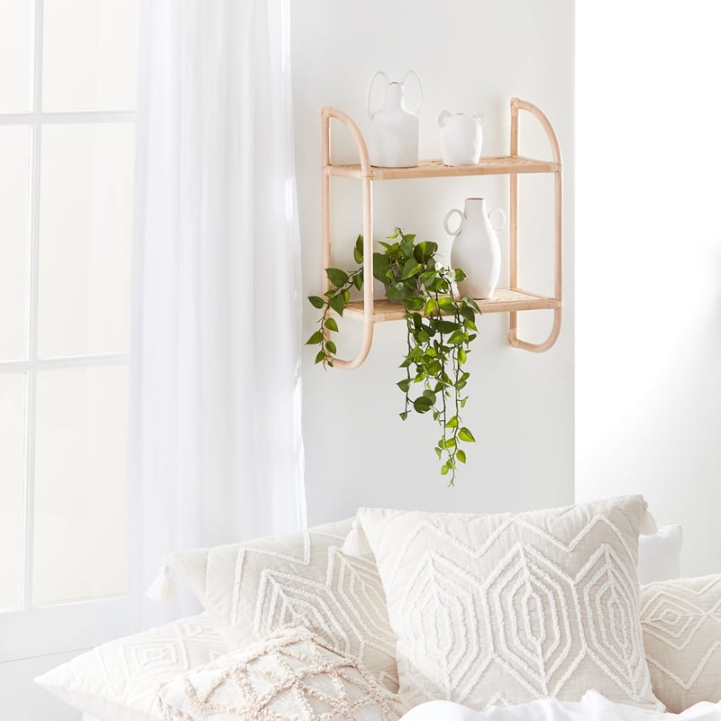 Loop Wall Shelf H35xW90xD25 Natural Single Shelf