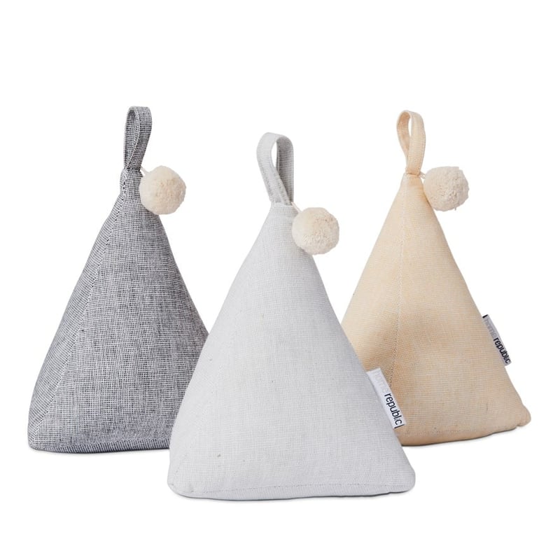 Chambray Mustard & White Door Stop