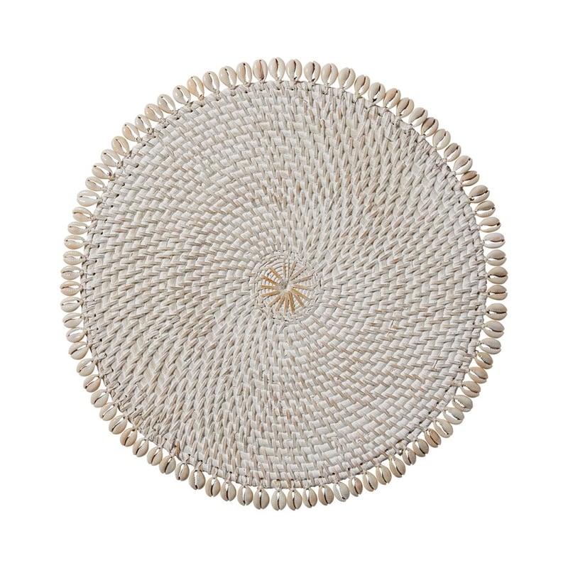 Cowrie Shell Collection Coasters Dia10cm Pk 2 White 
