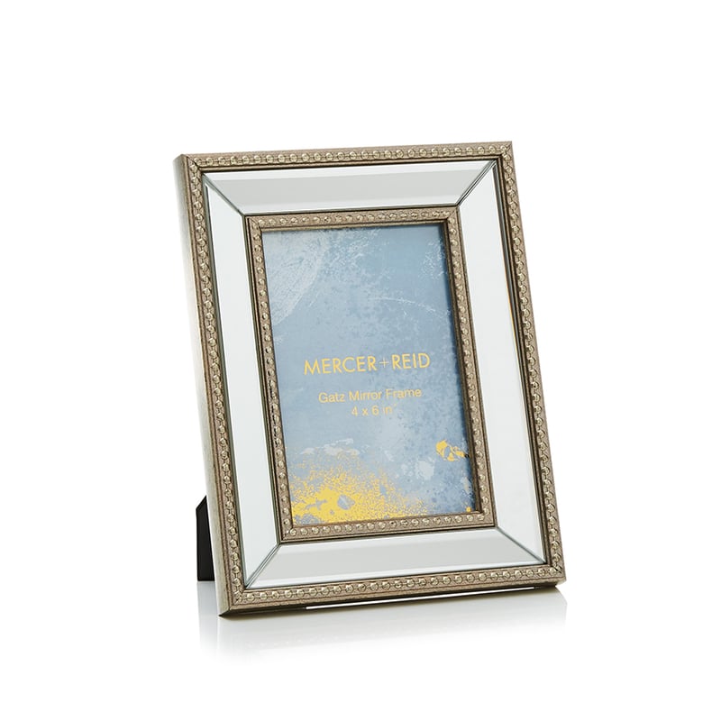 Gatz Mirror Frame 4x6" Beaded Gold 