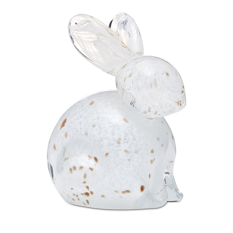 Easter White Standing Glass Rabbit