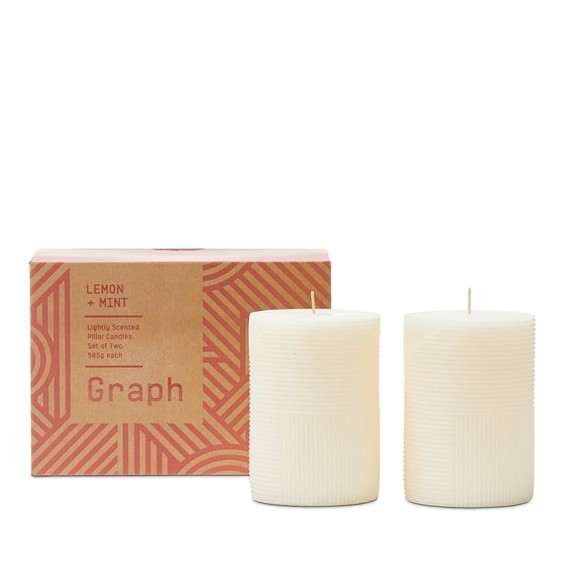 Graph Scented Set 2 Lemon & Mint Candles