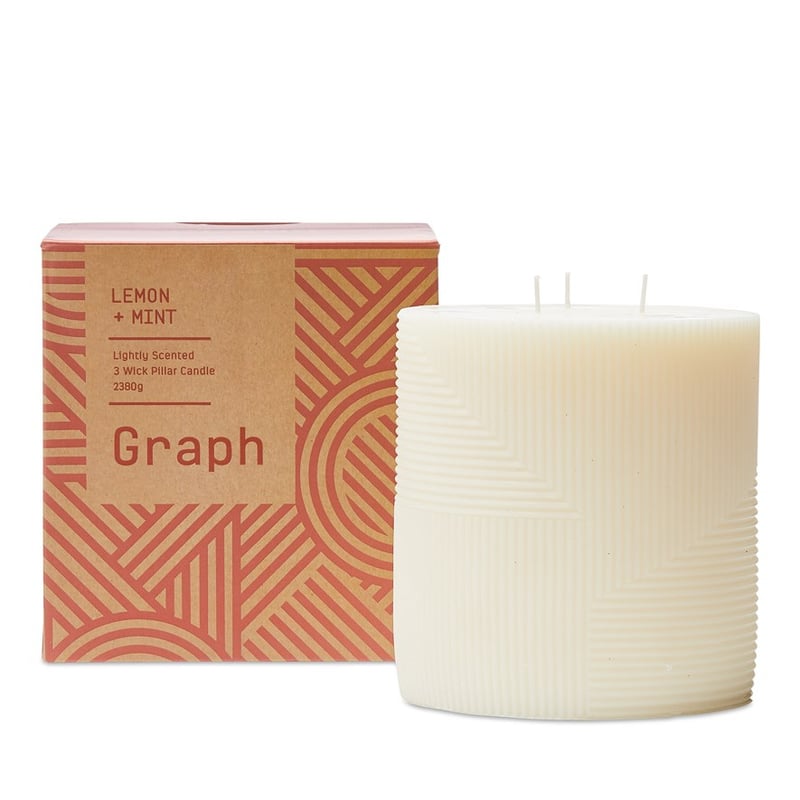 Graph Scented Lemon & Mint 3 Wick Candles