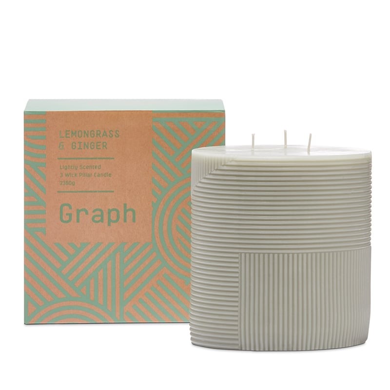 Graph Scented 3 Wick Lemongrass & Ginger Candle