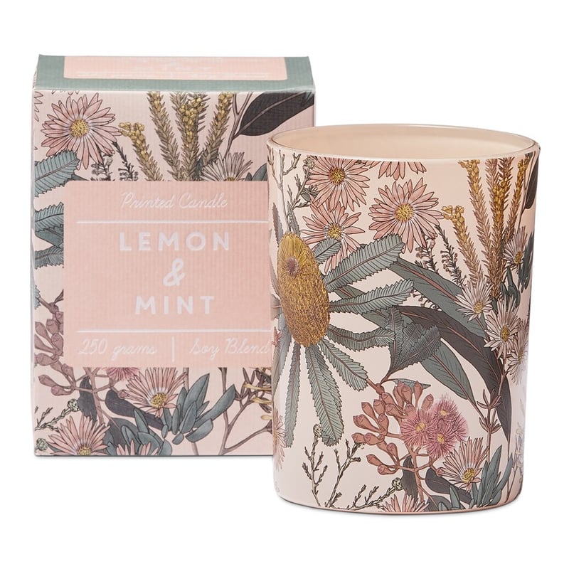 Printed 250g Lemon & Mint Native Bushland Candle