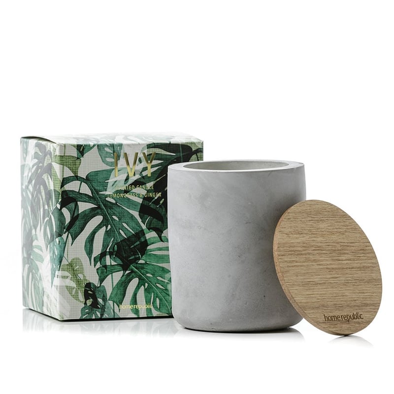 Ivy Lemongrass and Ginger Home Fragrance Concrete Candle
