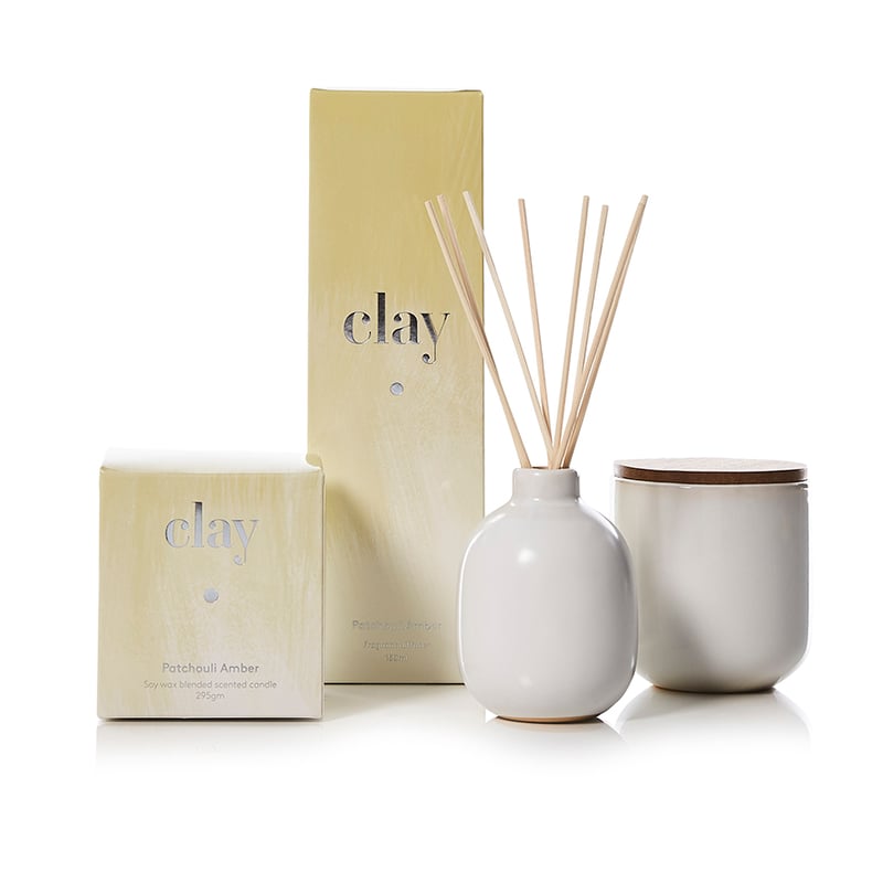 Clay Patchouli Amber Candle