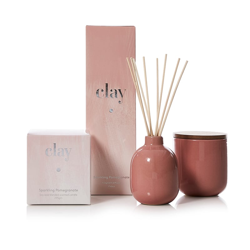 Clay Sparkling Pomegrante Candle