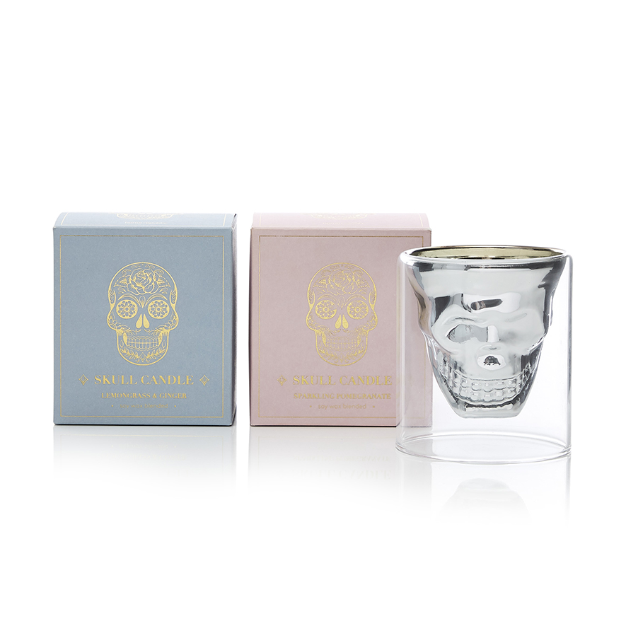 Skull Clear Candle Lemongrass & Ginger