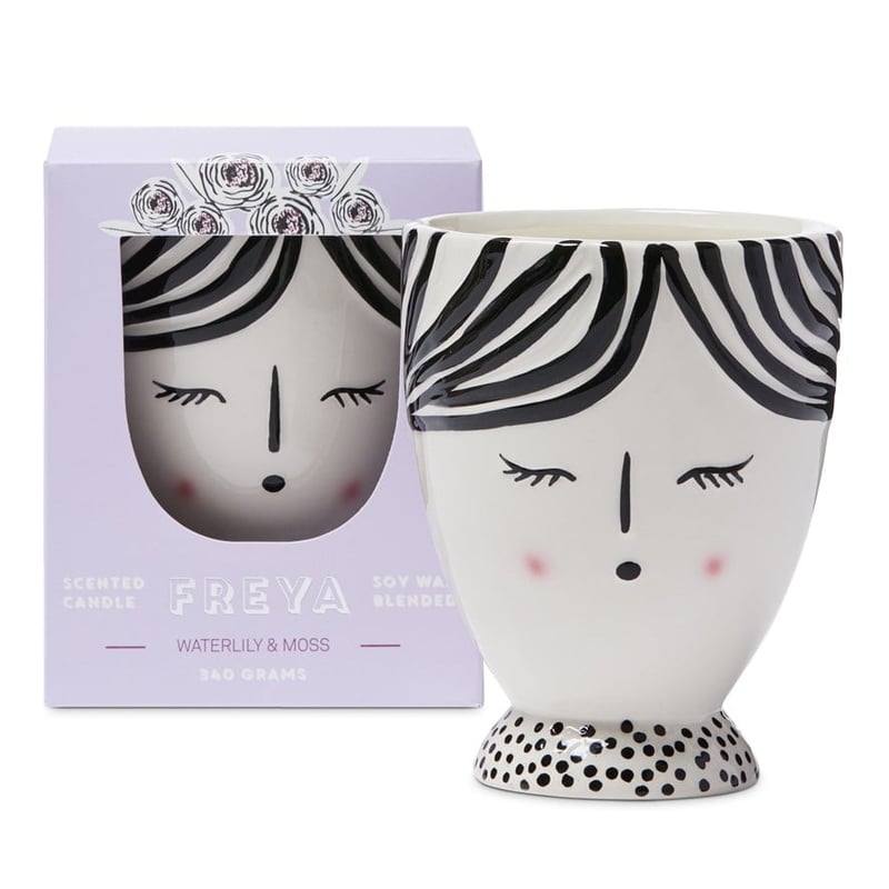 Freya Face Waterlily & Moss Candle