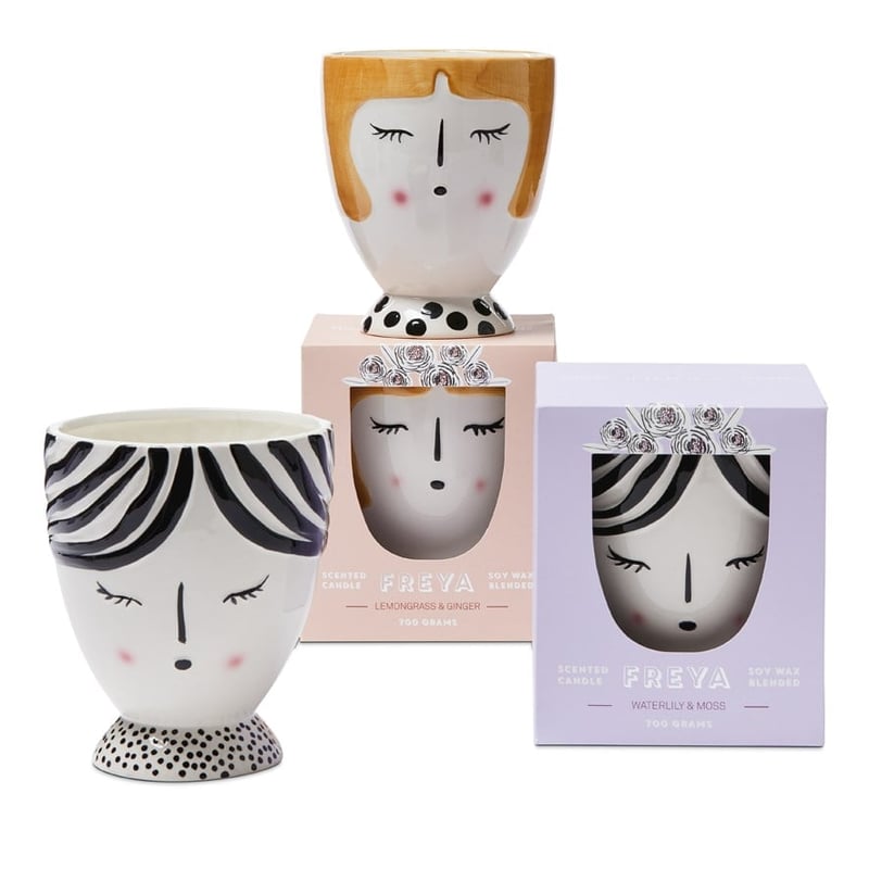 Freya Face Waterlily & Moss Candle