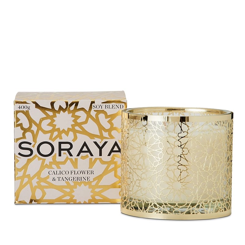 Soraya Calico Flower & Tangerine Candle
