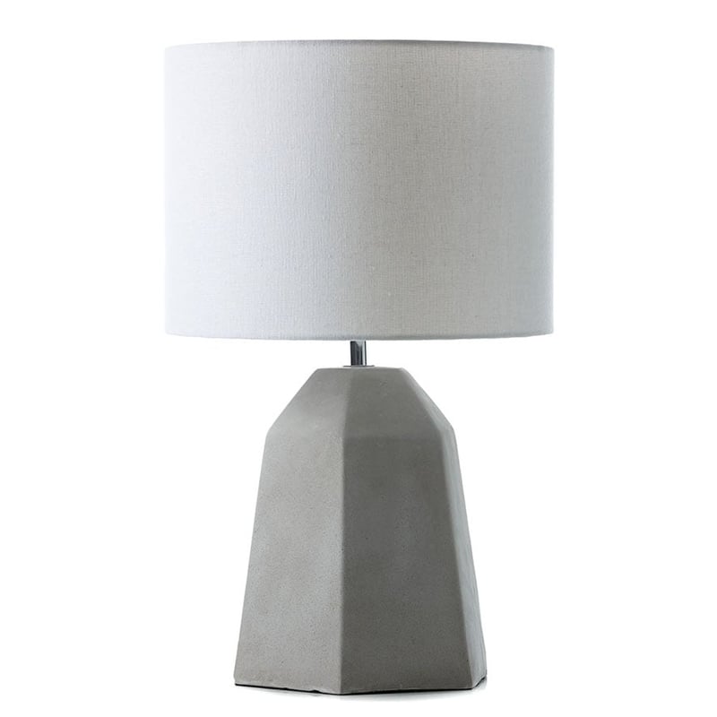 Concrete Table Lamp Raven Grey & White