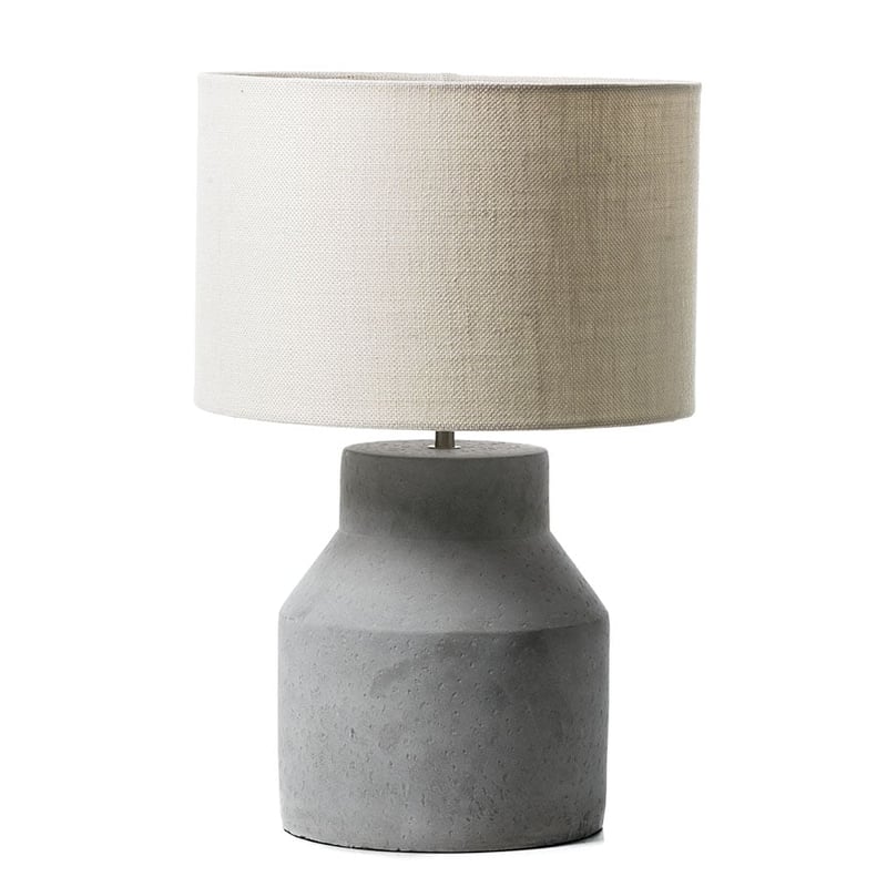 Concrete Table Lamp Grey & Natural Phoenix 