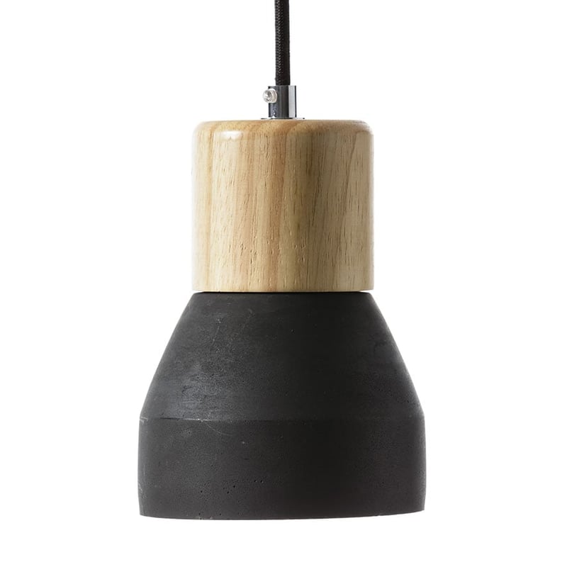 Coda Black/Timber Pendant Light 