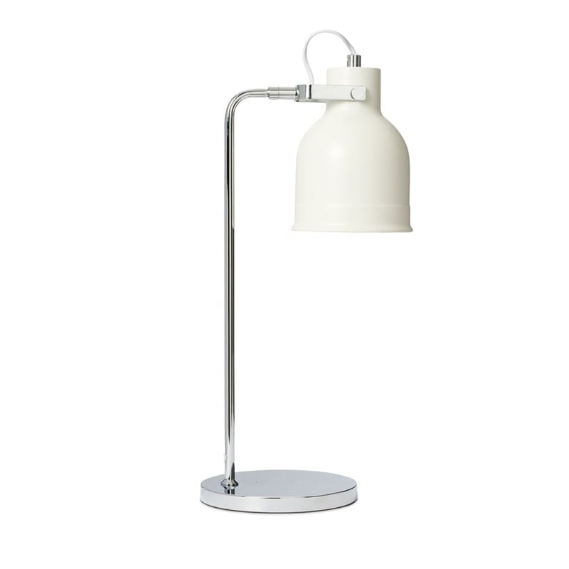 Aiden White & Chrome Table Light
