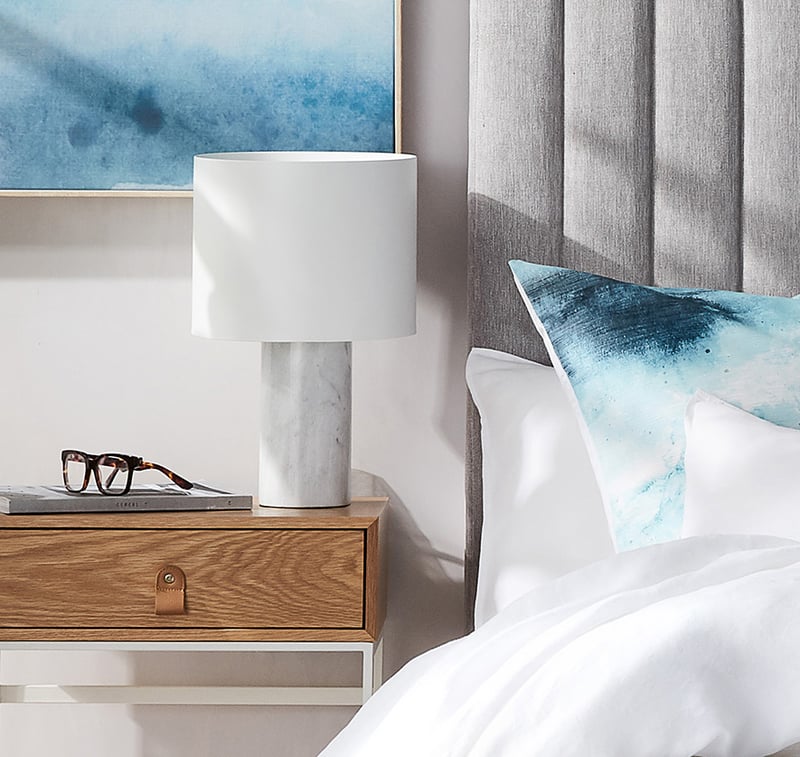 Suspend White & Marble Table Lamp