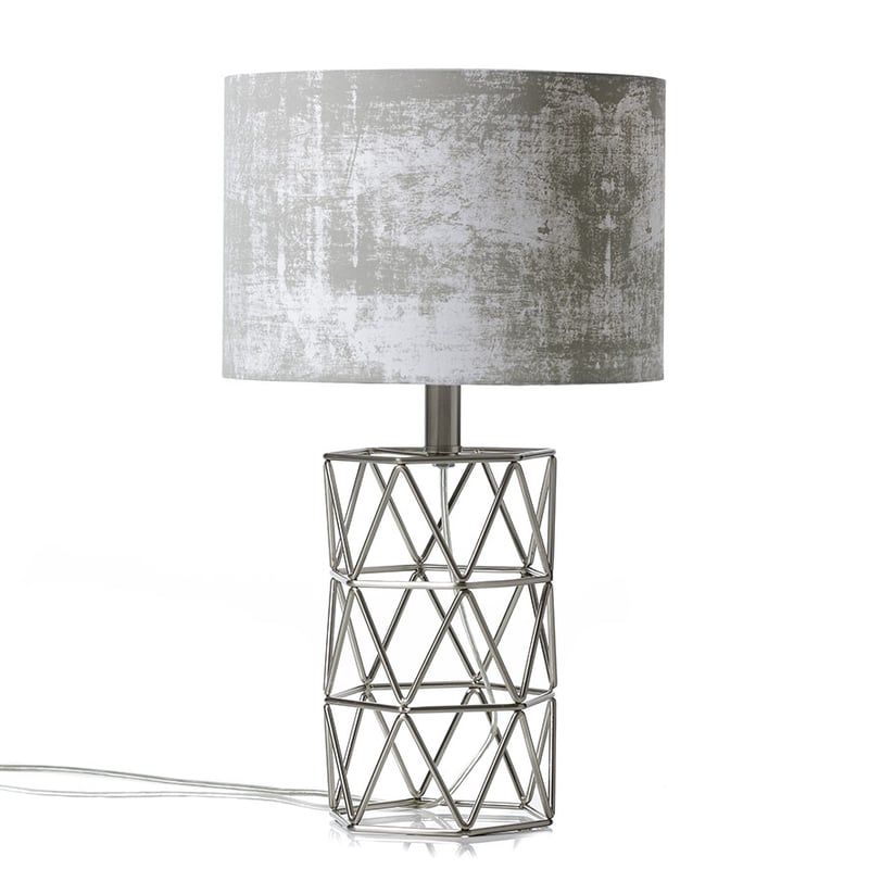 York Table Lamp Silver and Grey 