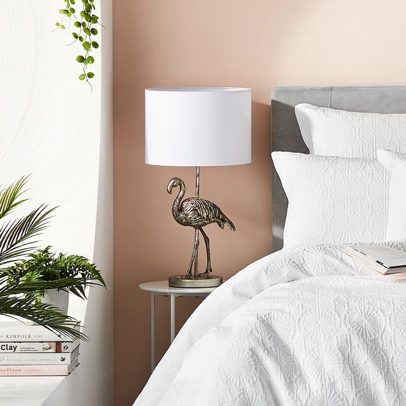 Flamingo Antique Silver Table Lamp