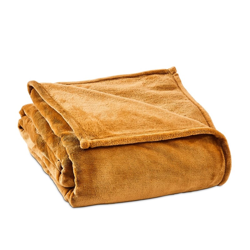 OLT Aspen Fleece Blanket W20 Queen Mustard 
