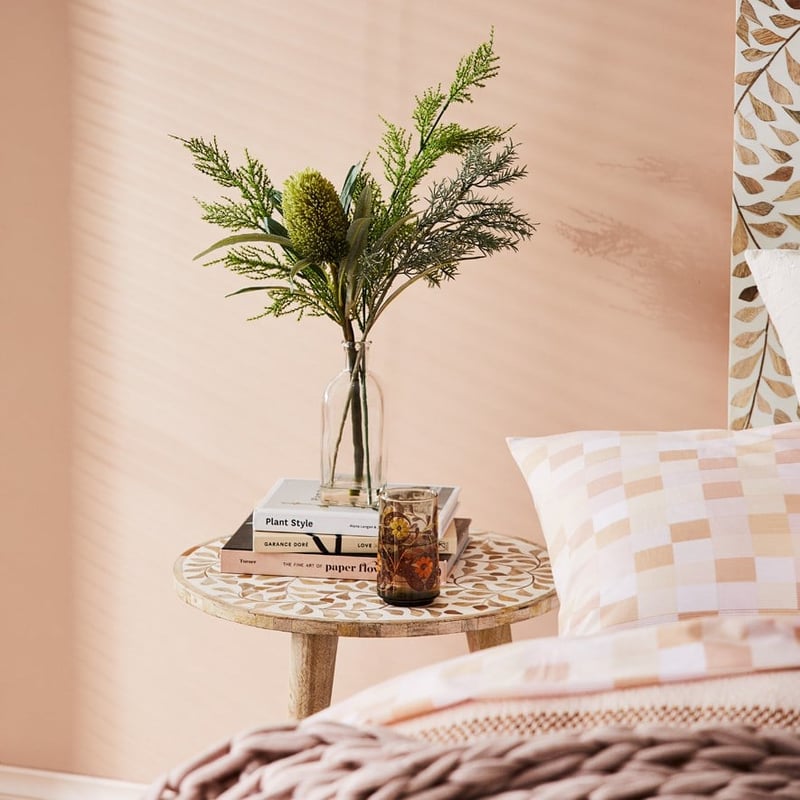 Native Bouquet In Vase Green Protea & Berries