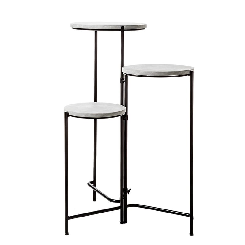 3 Tier Plant Stand Grey & Black 