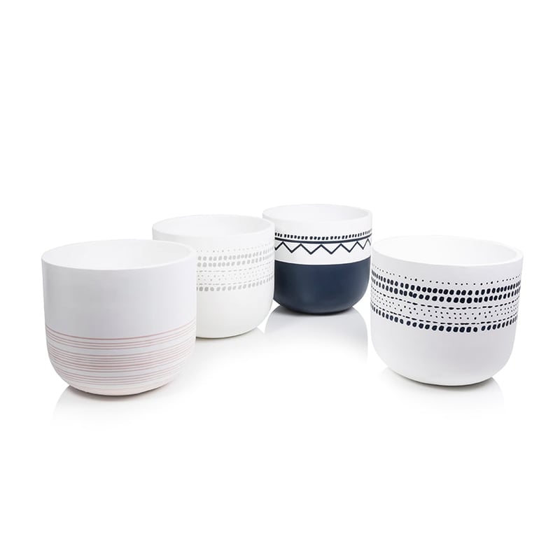 Zulu Pot D40xH35cm Grey Dots 