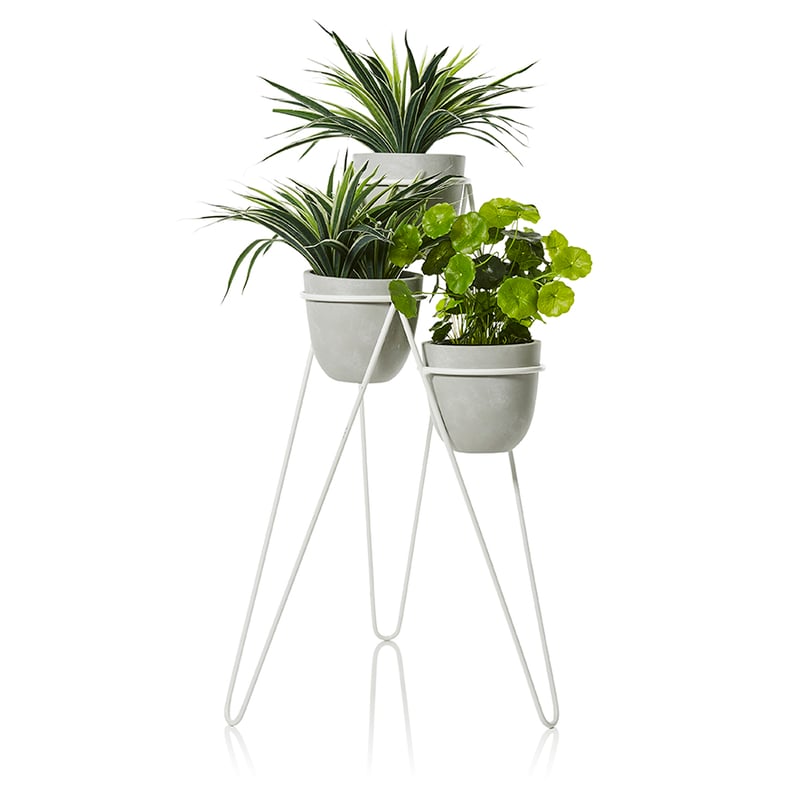 Vasili Plant Stand Grey & White 