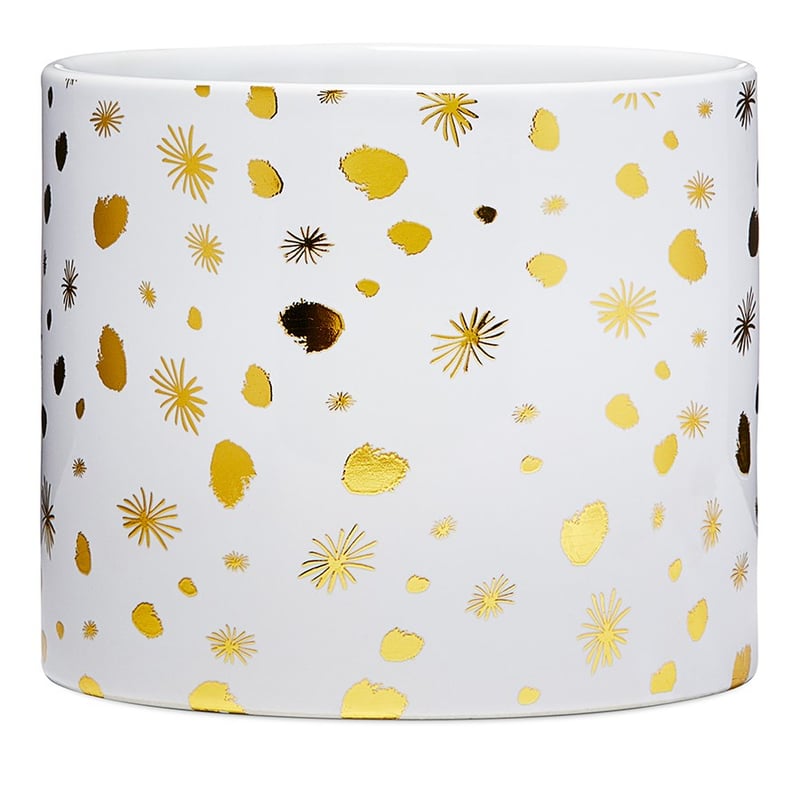 Large Christmas White & Gold Pot