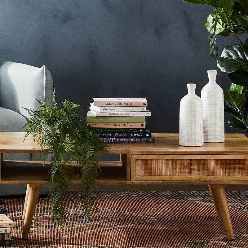 Textured Chequered White Vase