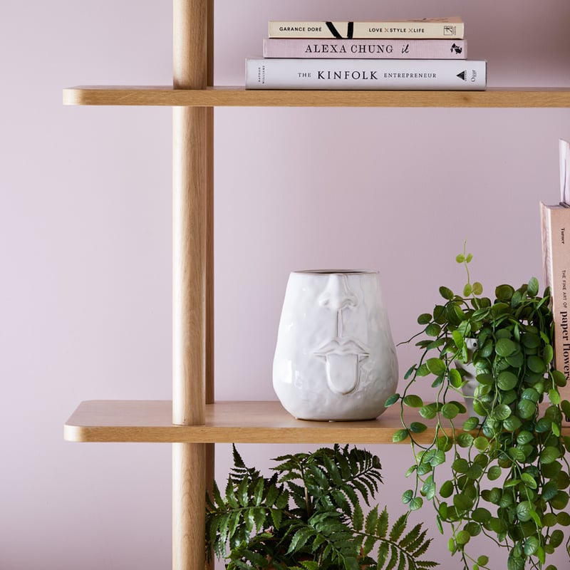 Face Tongue White Vase